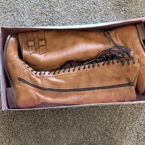 Bed Stu Tan Lace Up Boots